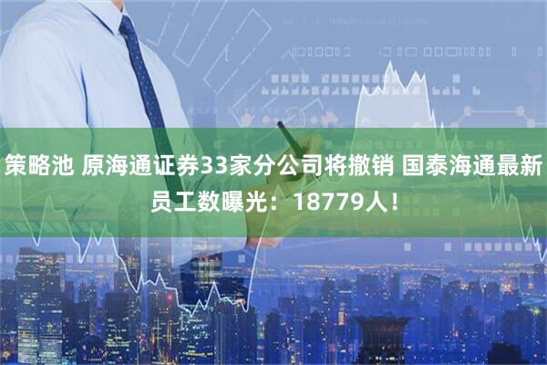 策略池 原海通证券33家分公司将撤销 国泰海通最新员工数曝光：18779人！